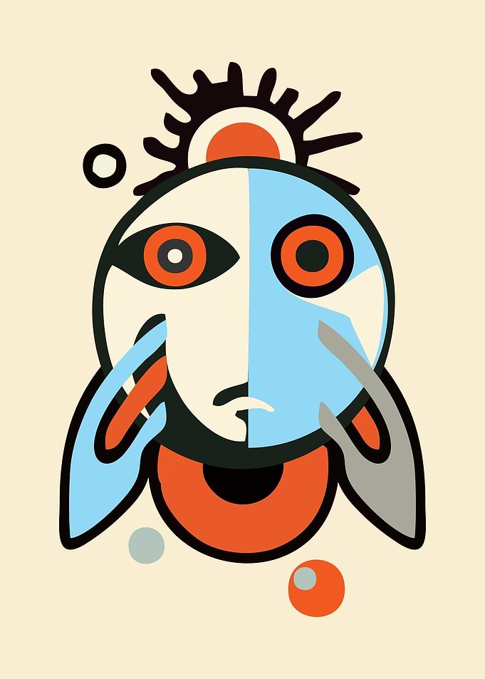 monster Abstract Face Art