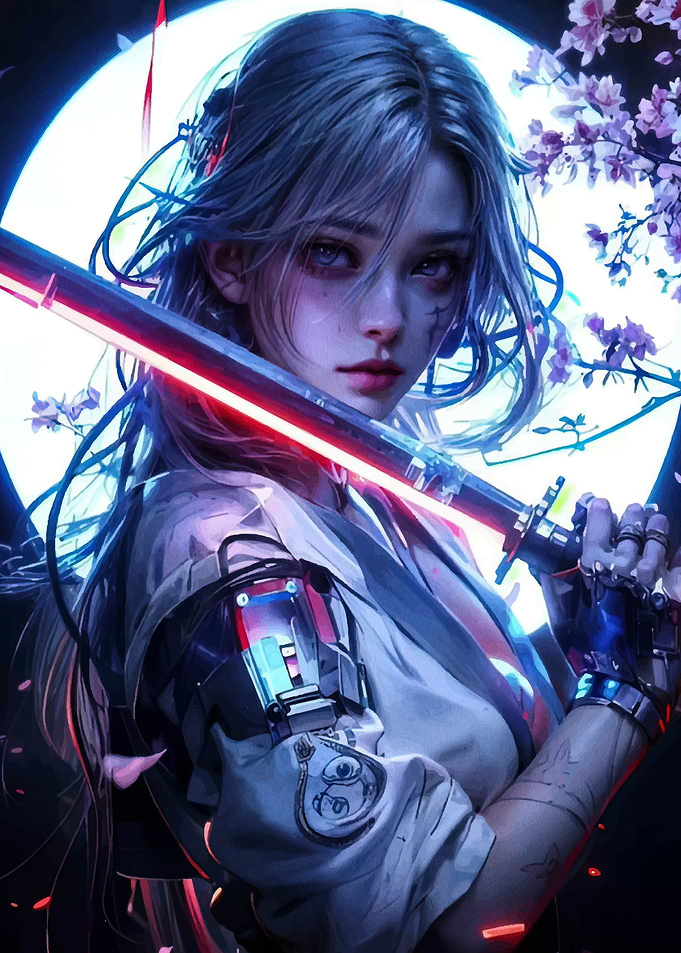 Cyberpunk Samurai Girl