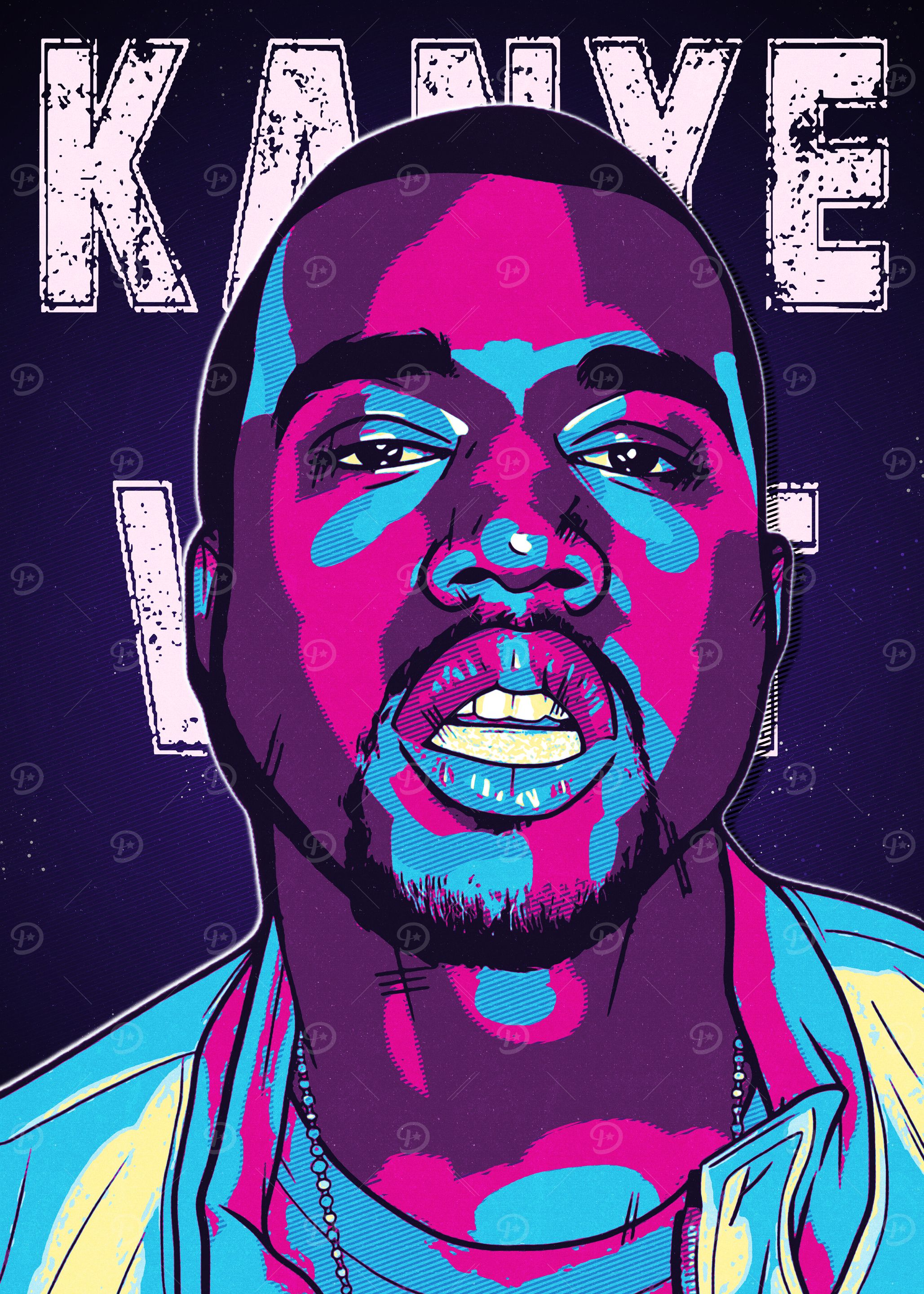 Kanye West Pop Art Portrait