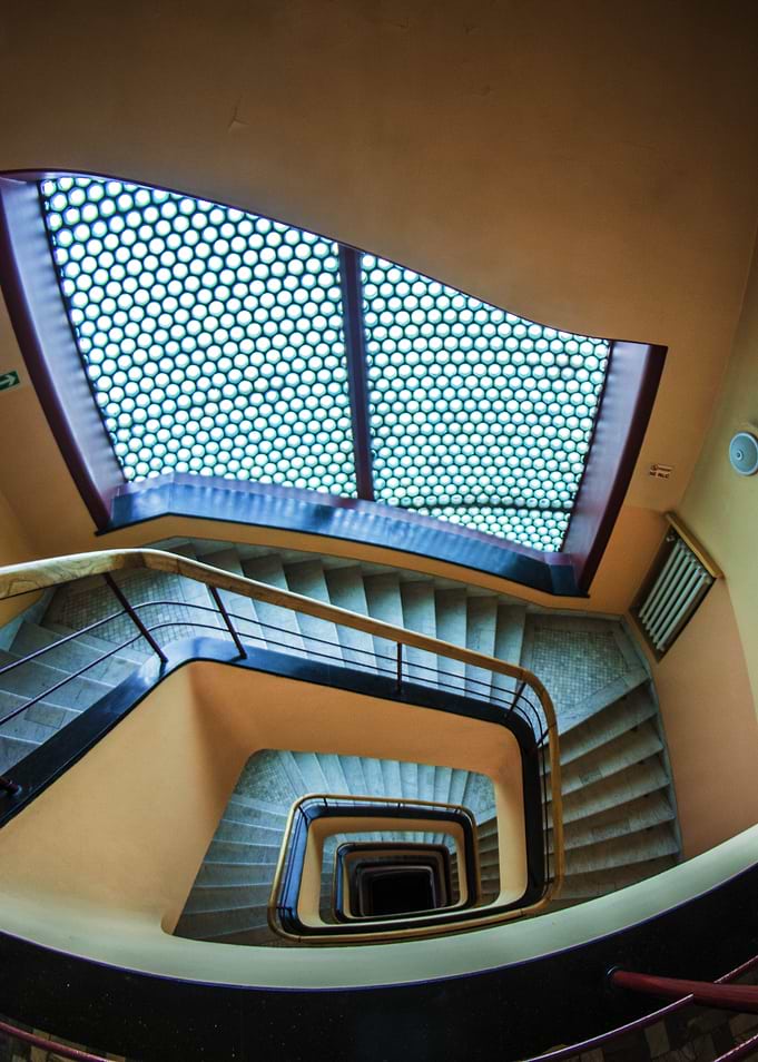 Spiral Staircase with Skylight