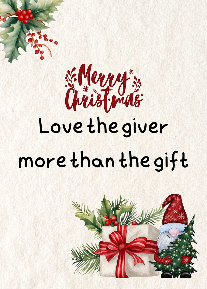 Love The Giver More Than The Gift