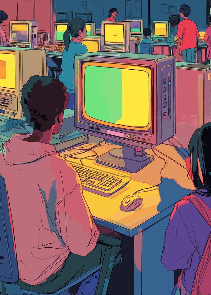 Retro School Computer Lab