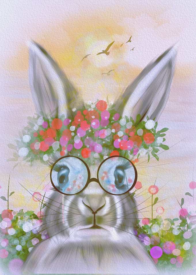Whimsical Summer Rabbit