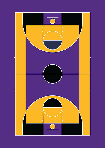 Basketball Court Illustration