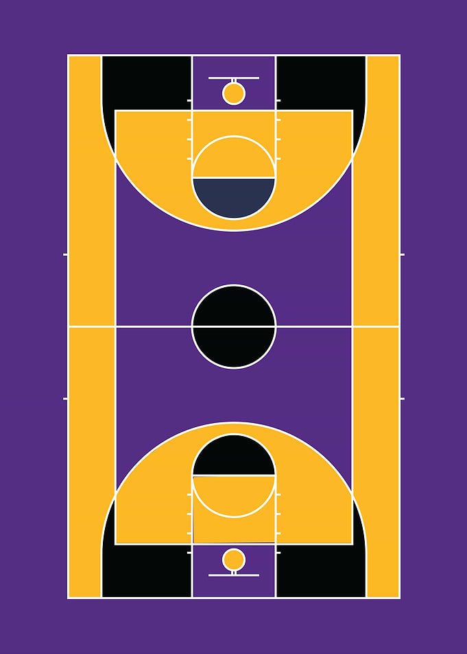 Basketball Court Illustration