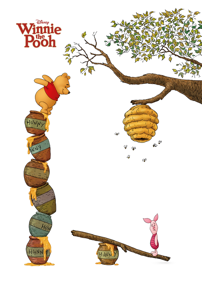 Pooh See Saw Poster