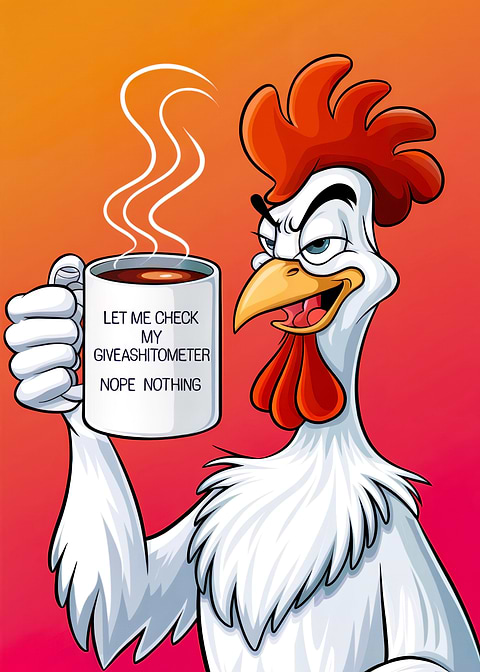 Rooster Coffee Mug — kitchen metal wall art