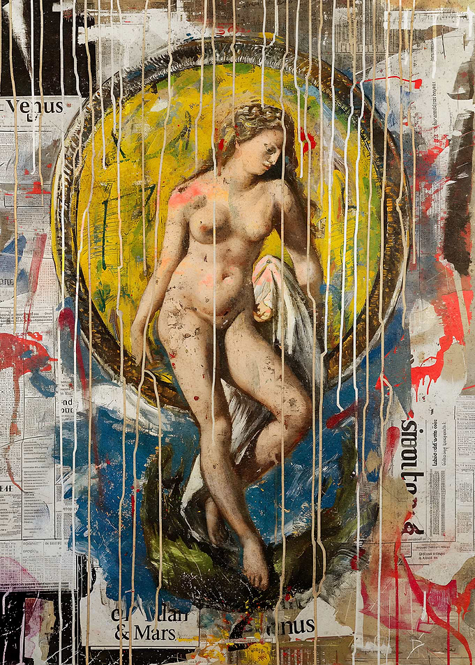 Birth of Venus Graffiti Collage