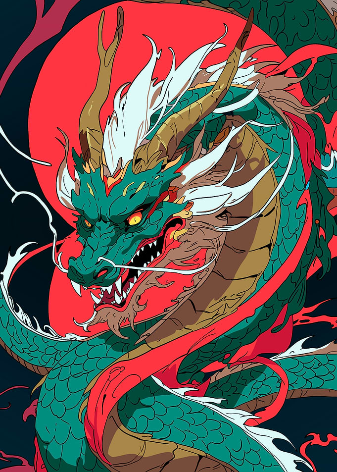 Green Dragon Illustration