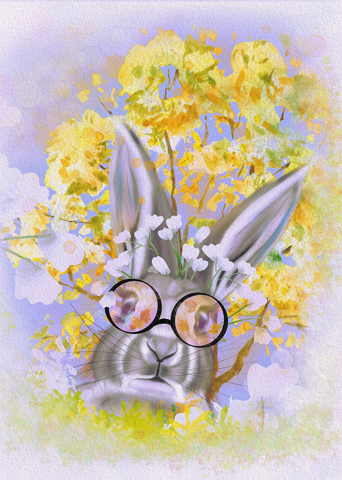 Whimsical Fall Rabbit