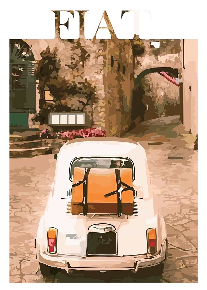 Fiat 500 in Italian Town