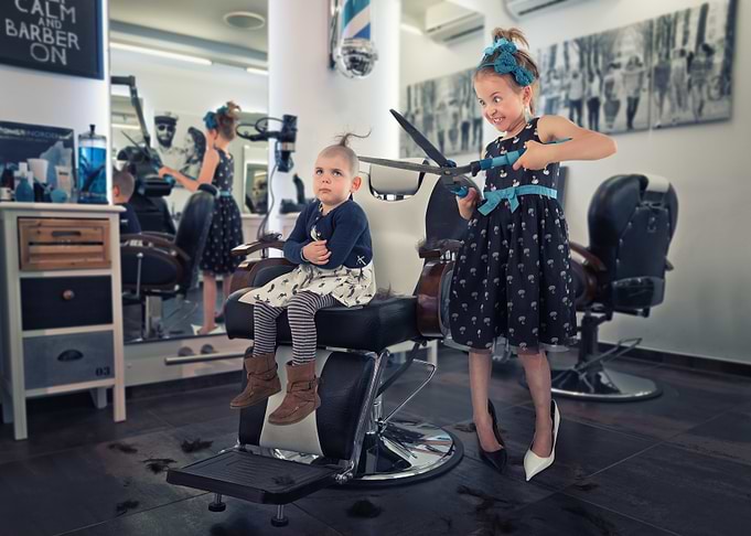 Little Girl Barber