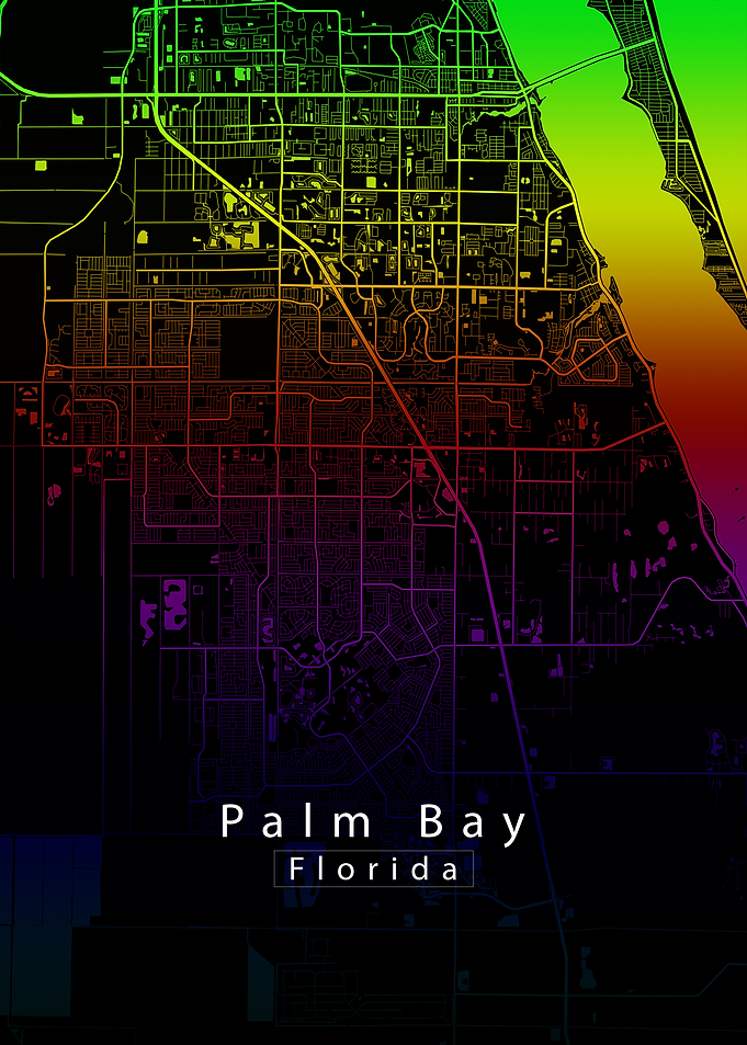 Palm Bay Florida City Map