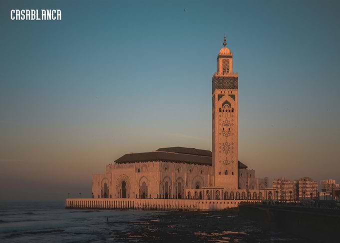 Casablanca Mosque Sunset