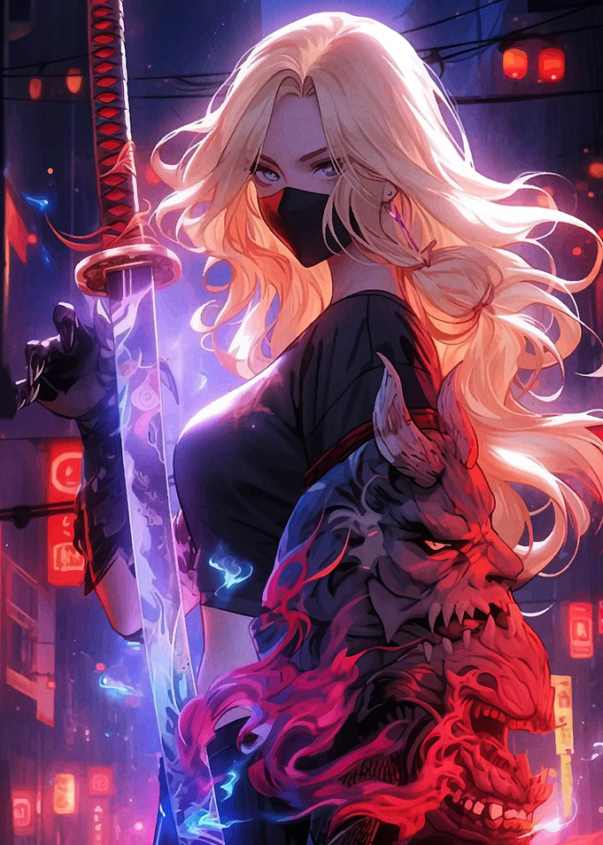 Cyberpunk Samurai Girl