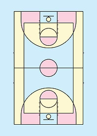 Pastel Basketball Court