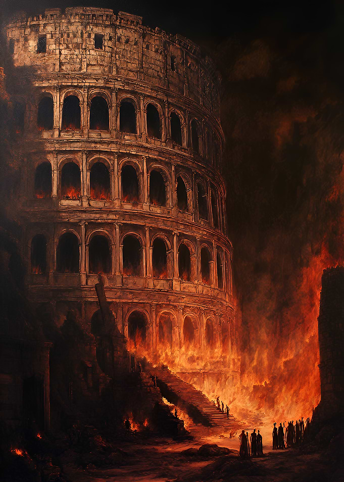 Colosseum in Flames