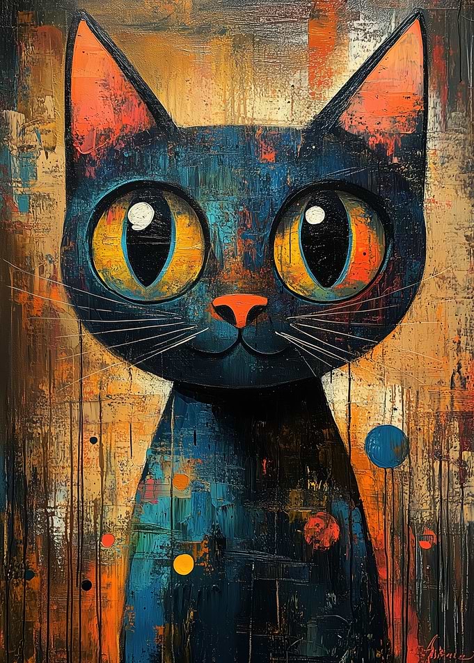 Cat Portrait Painting