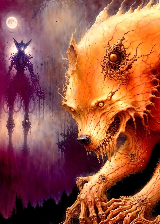 Biomechanical Wolf Creature