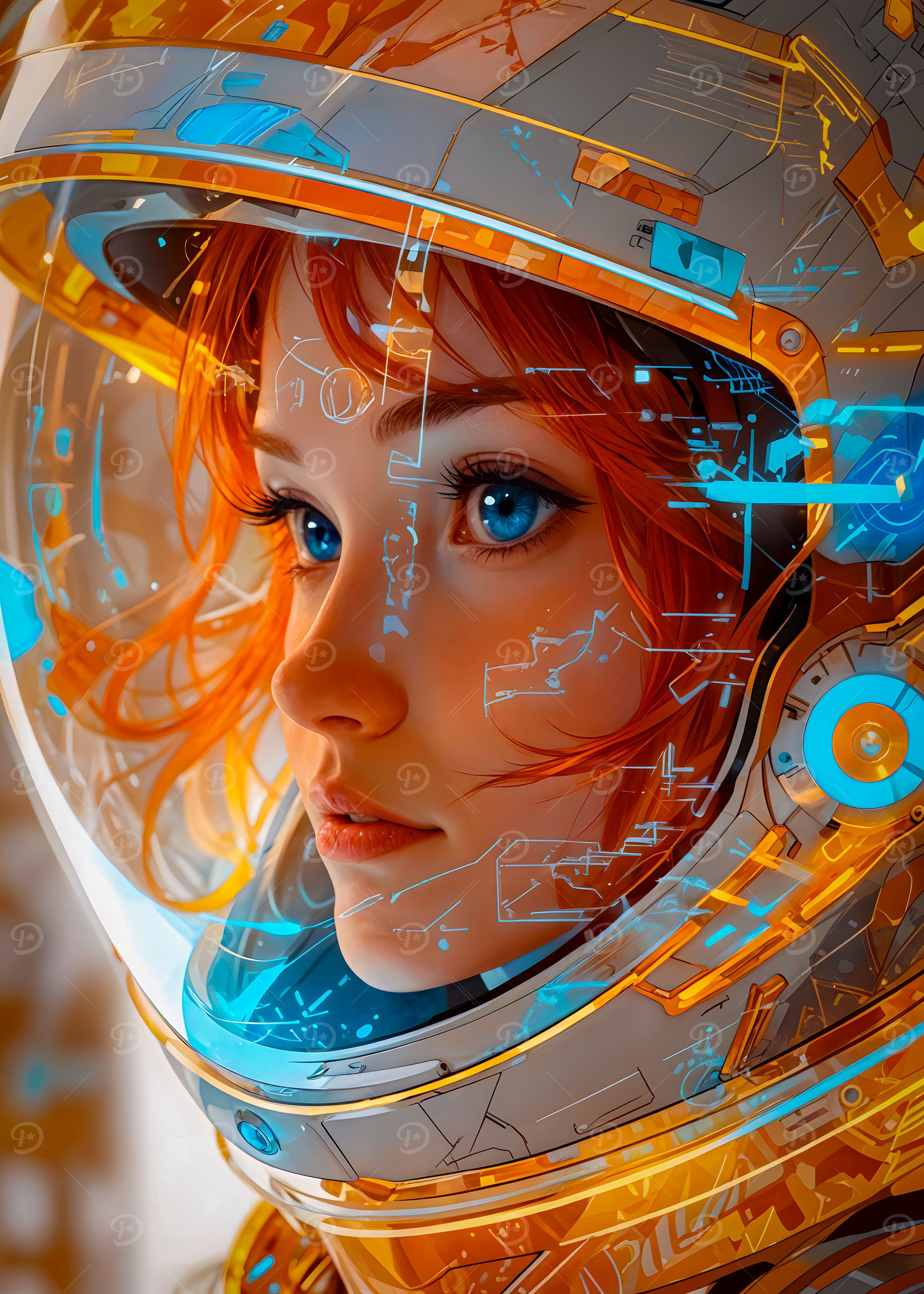 Astronaut Woman Portrait