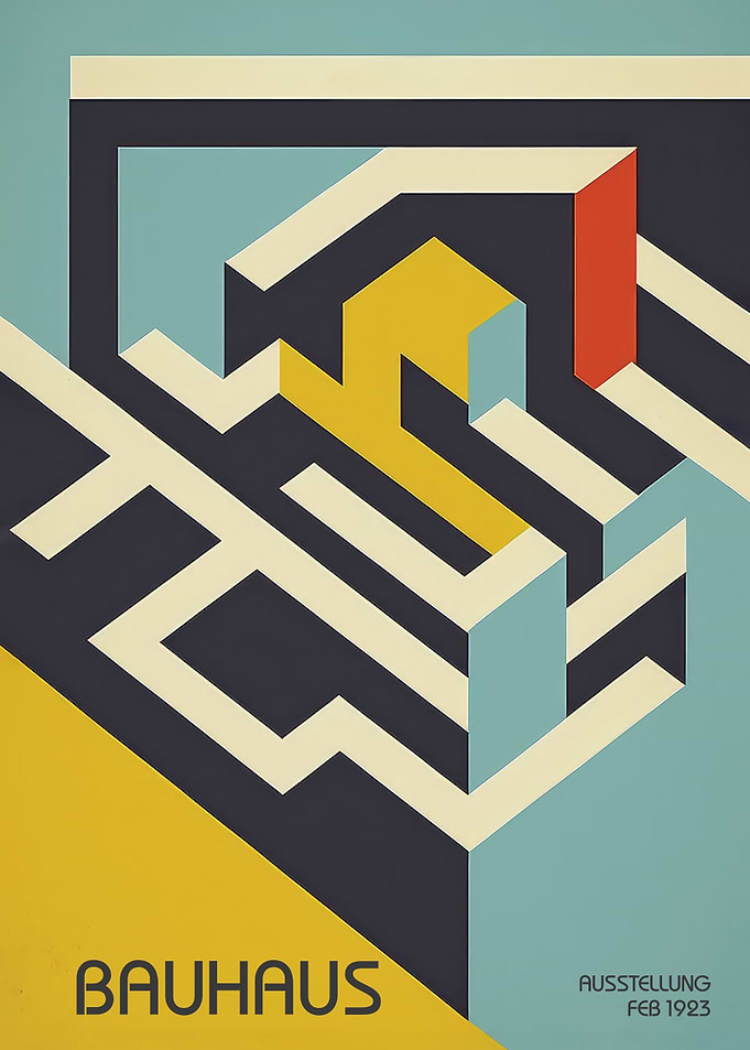 Bauhaus Architect Maze Print