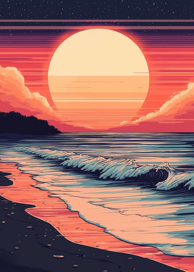 Sunset Beach Waves