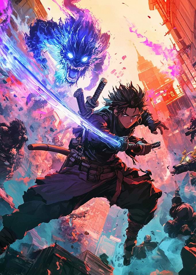 Samurai Action Art