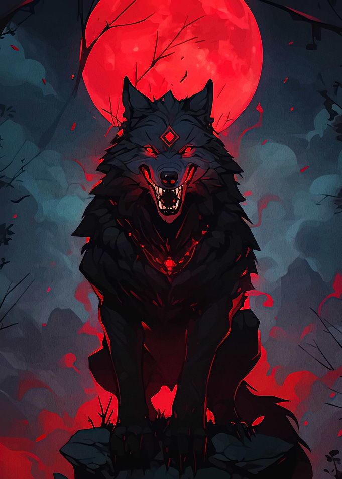 Red Moon Wolf