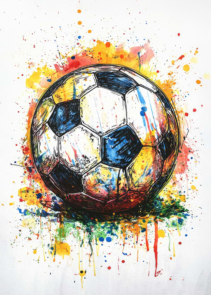Soccer Ball Splash Art