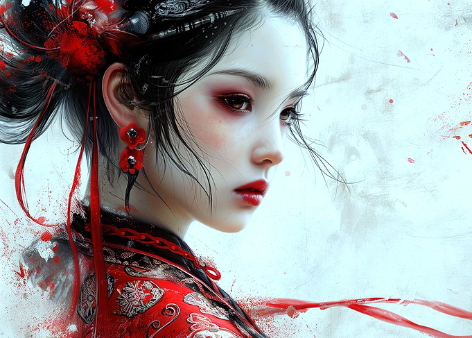 Red Flower Geisha