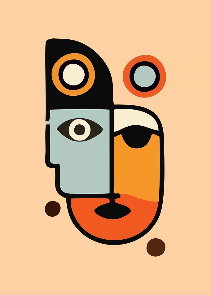 doodle Abstract Face Art