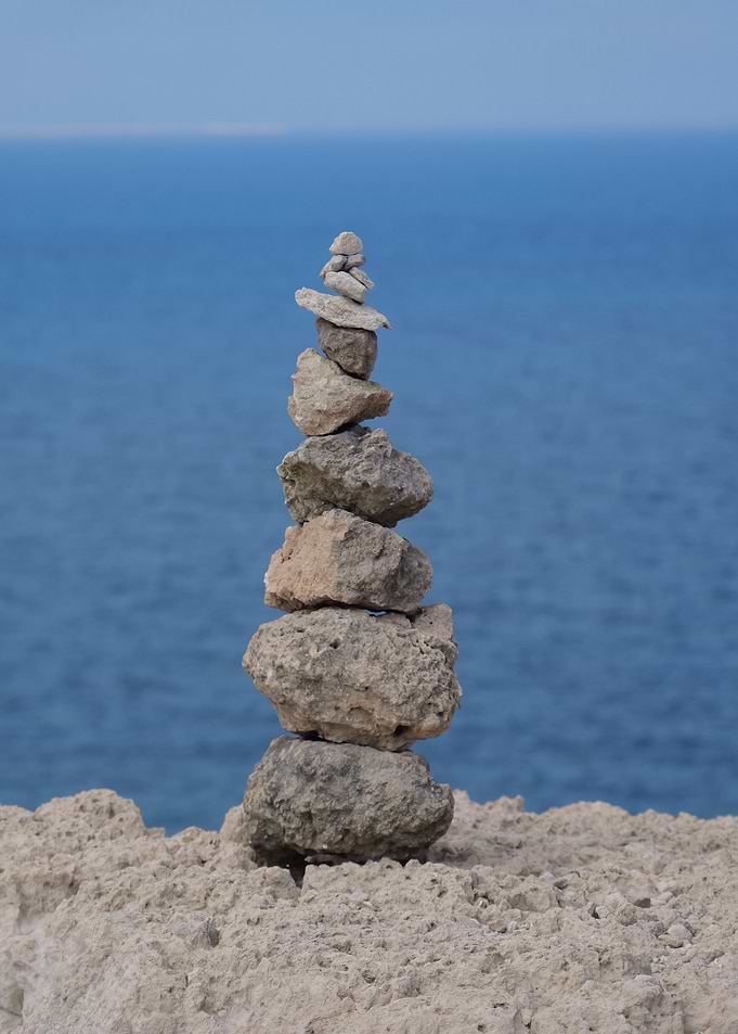 Stone Cairn by the Sea