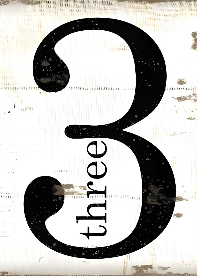 Number Three Wall Art