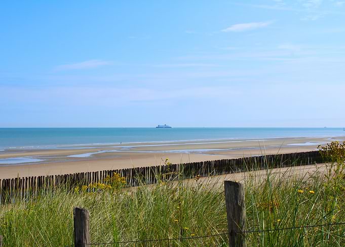 Beach View with Ferry