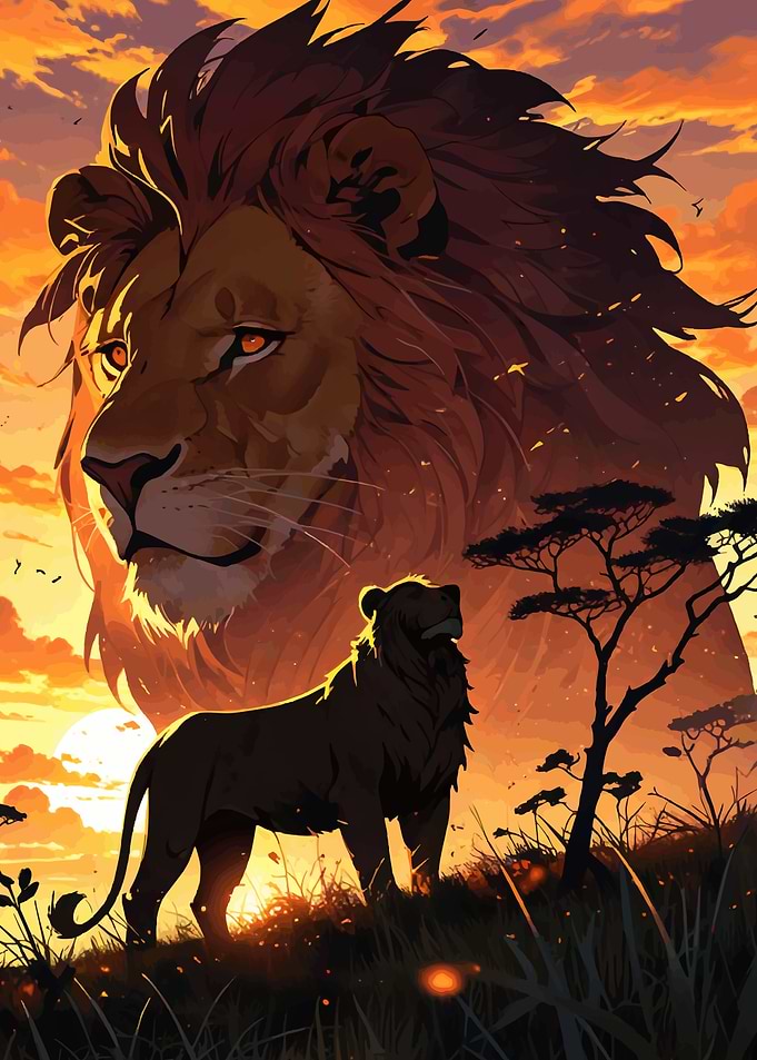 Lion Pride Sunset