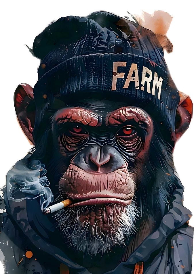 Cool Monkey with Cigarette