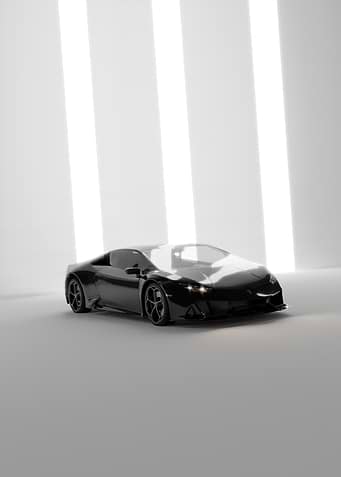Minimalist Black Lamborghini Huracan