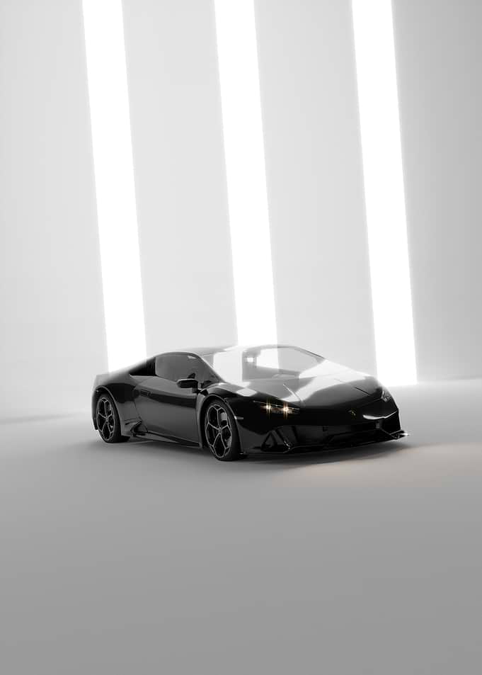 Minimalist Black Lamborghini Huracan