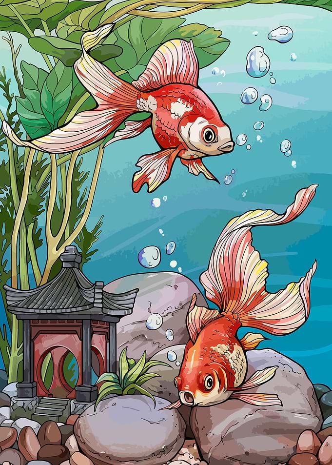 Goldfish in Aquarium