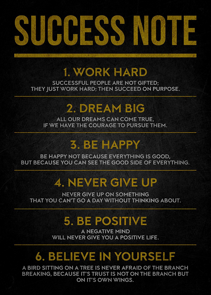 Success Note Poster