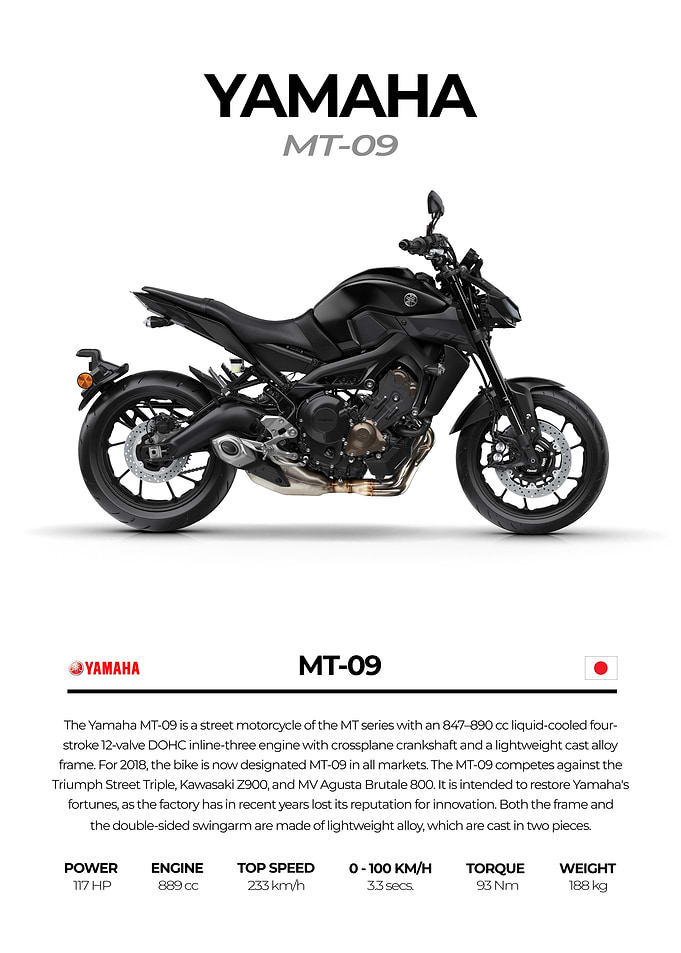 Yamaha MT-09 Motorcycle