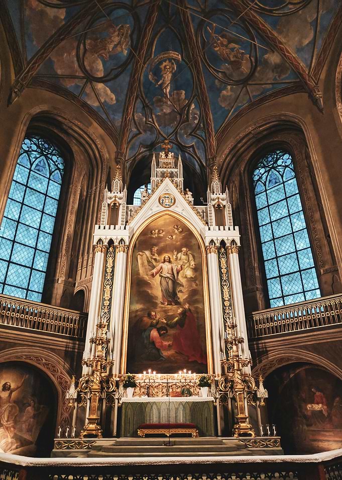 Church Altar with christ Painting