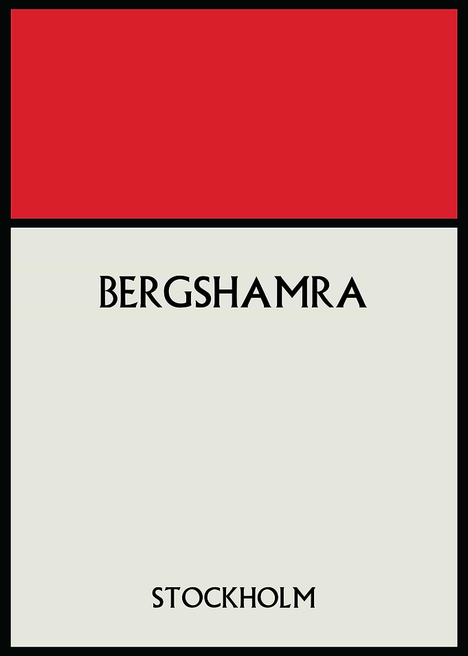 Bergshamra Stockholm Poster