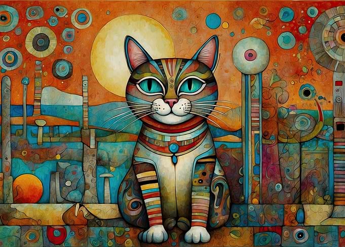 Cat in a Colorful World