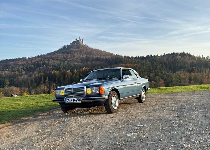 Blue Mercedes Coupe