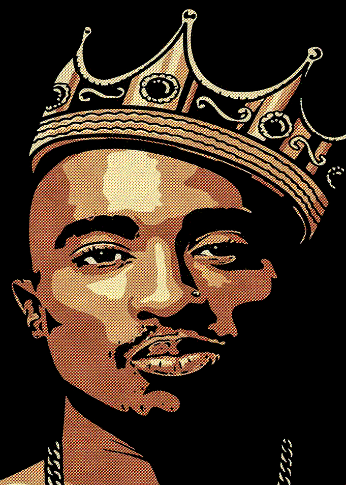 2Pac King Portrait