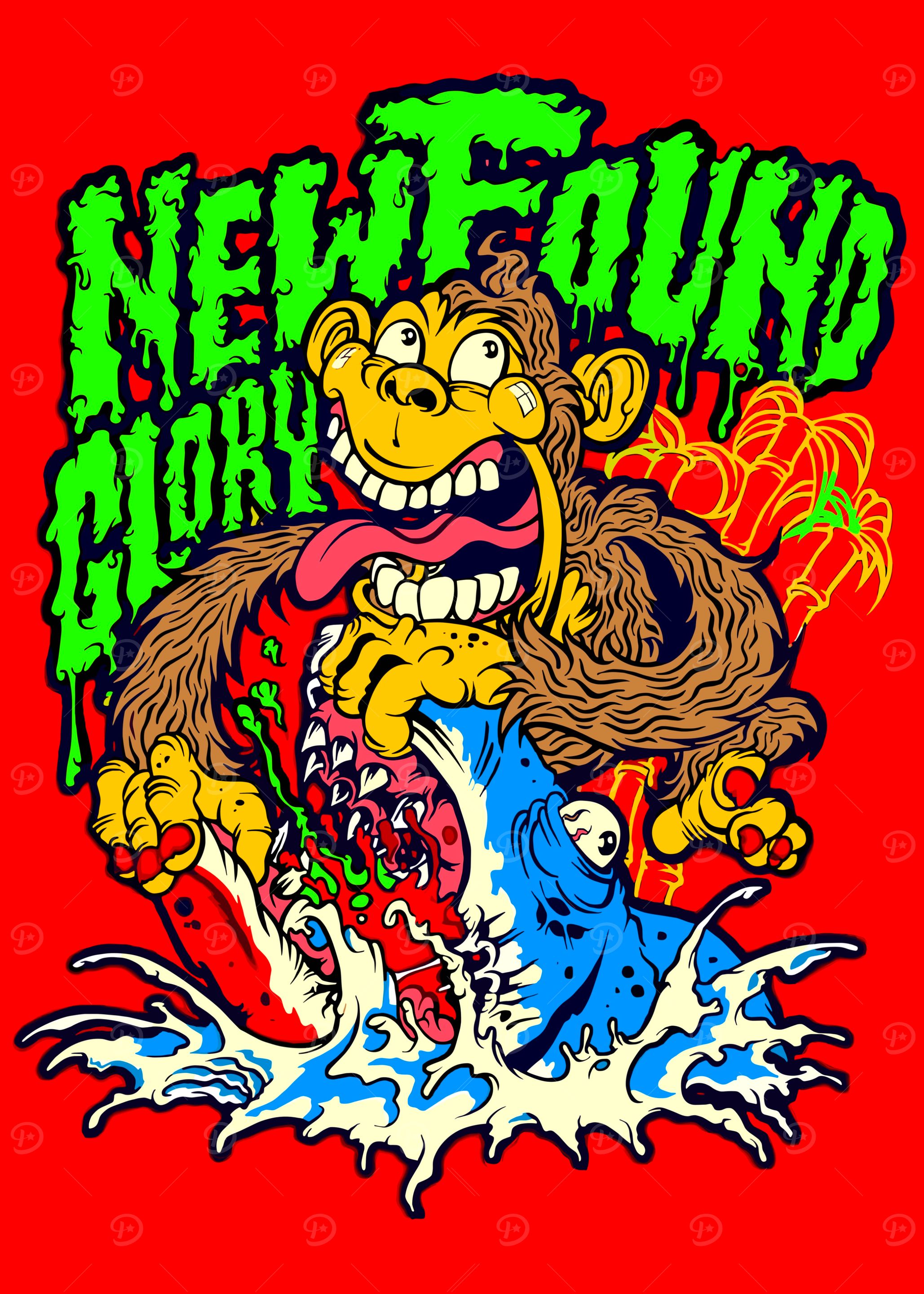 Monkey Eating Shark
