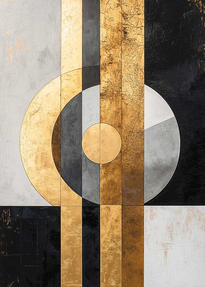 Gold Geometric Abstract