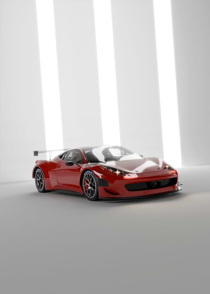 Minimalist Red Ferrari GT3