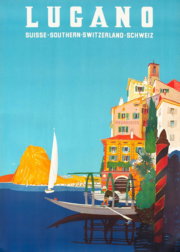Lugano Travel Poster